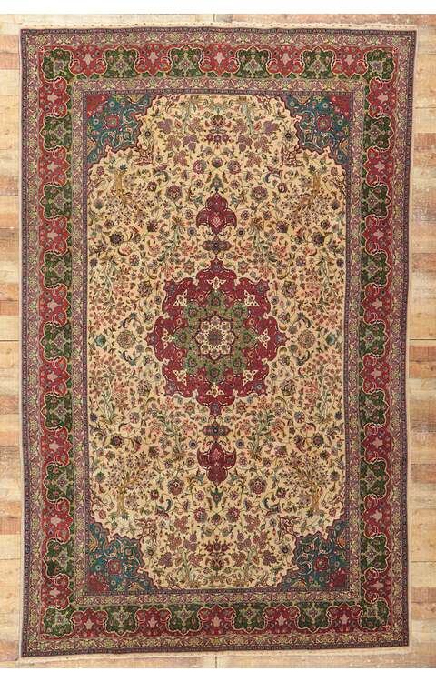 7 x 10 Vintage Persian Tabriz Rug 78170