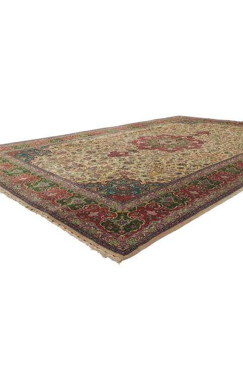 7 x 10 Vintage Persian Tabriz Rug 78170