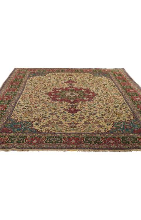 7 x 10 Vintage Persian Tabriz Rug 78170