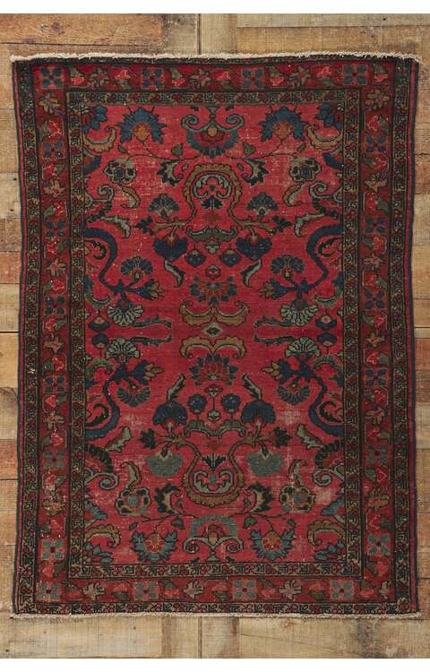 3 x 5 Antique Persian Lilihan Rug 78178
