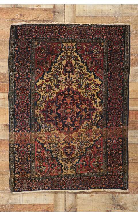3 x 5 Antique Persian Sarouk Farahan Rug 78194
