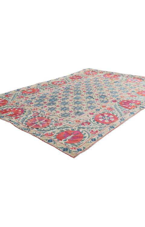 4 x 5 Antique Embroidered Suzani Wall Tapestry 78197
