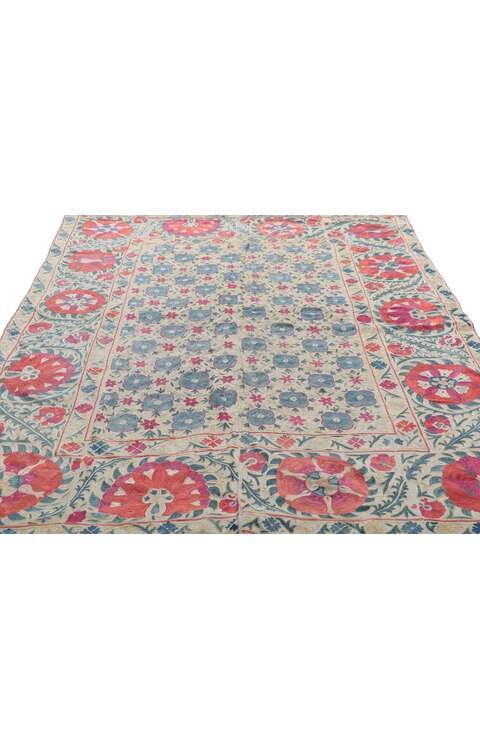 4 x 5 Antique Embroidered Suzani Wall Tapestry 78197
