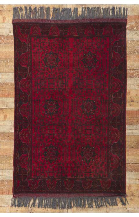 4 x 7 Vintage Persian Turkoman Rug 78205