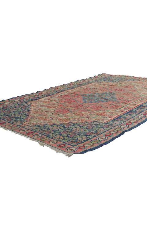 4 x 6 Vintage Persian Bijar Kilim Rug 78212