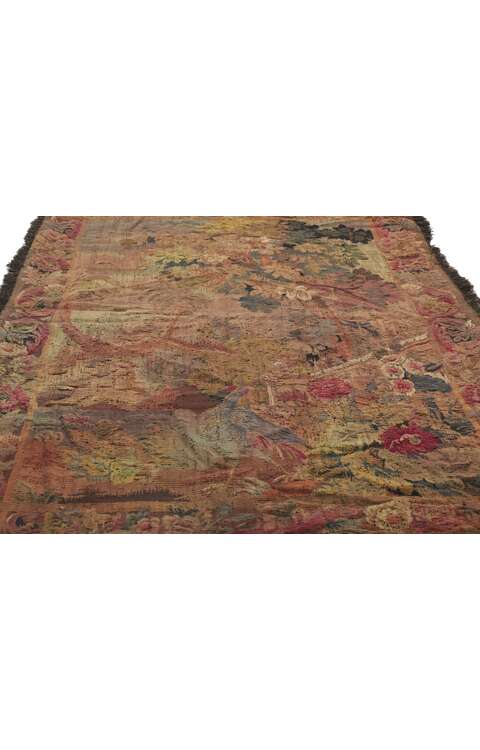 4 x 6 Antique French Aubusson Tapestry 78236