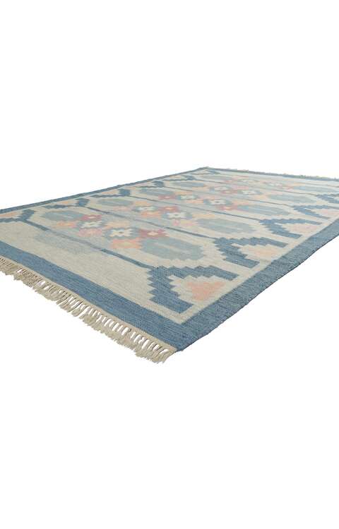 7 x 10 Vintage Swedish Kilim Rug 78246