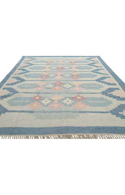 7 x 10 Vintage Swedish Kilim Rug 78246