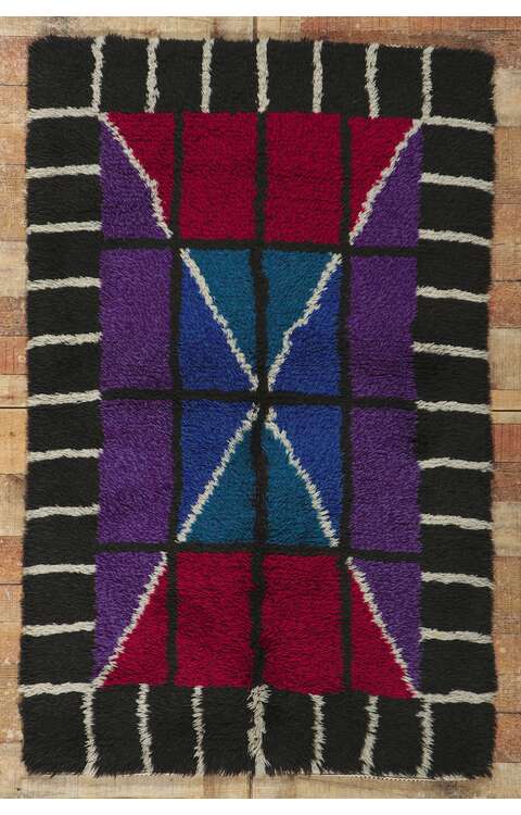 3 x 5 Vintage Swedish Rya Rug 78275