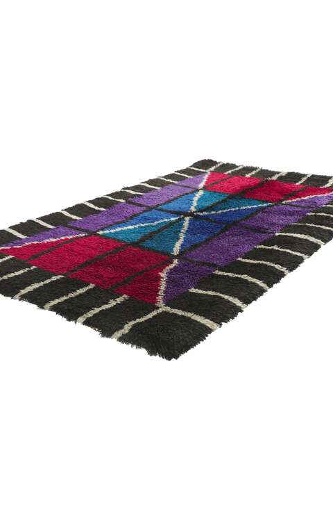 3 x 5 Vintage Swedish Rya Rug 78275