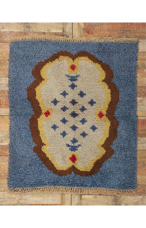 4 x 4 Vintage Swedish Rya Rug 78276