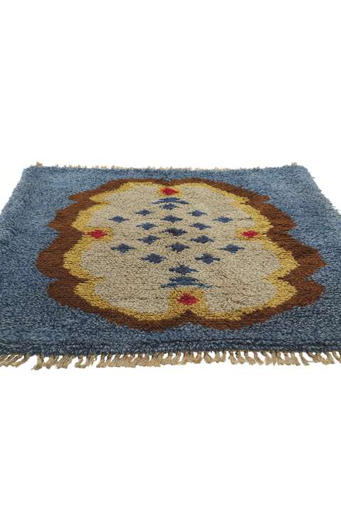 4 x 4 Vintage Swedish Rya Rug 78276