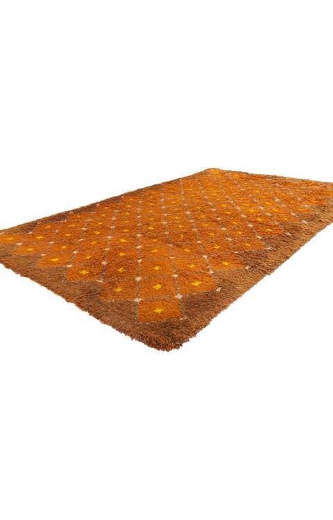 4 x 7 Vintage Danish Rya Rug 78279