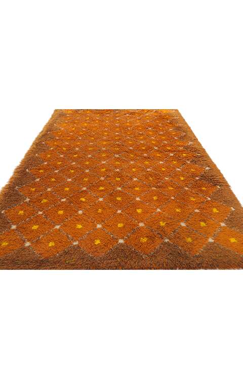 4 x 7 Vintage Danish Rya Rug 78279