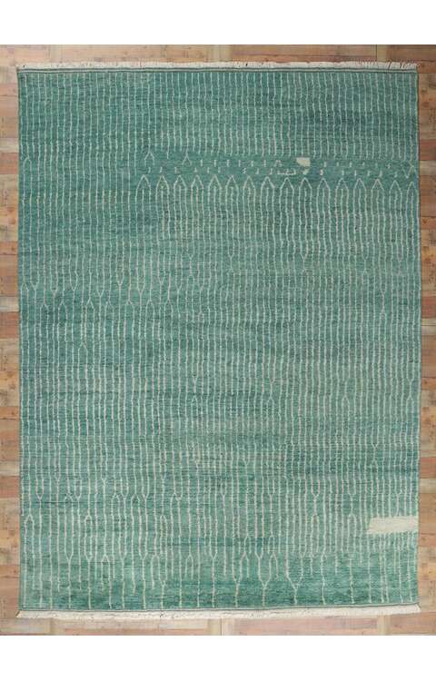 10 x 14 Teal Moroccan Area Rug 30773