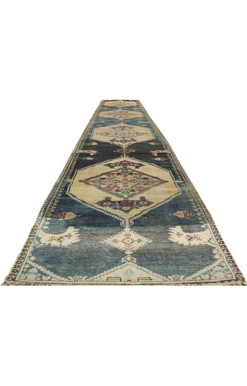 3 x 22 Distressed Antique Persian Malayer Runner 60949