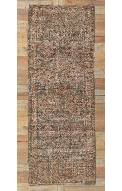 3 x 9 Distressed Antique Persian Malayer Rug 60960