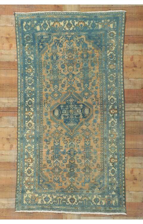 4 x 8 Vintage Persian Hamadan Rug 61084