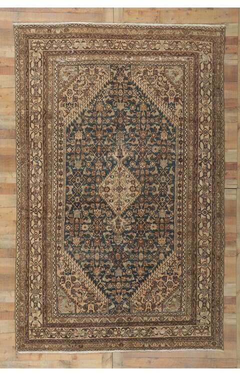 7 x 11 Antique Persian Hamadan Rug 60965
