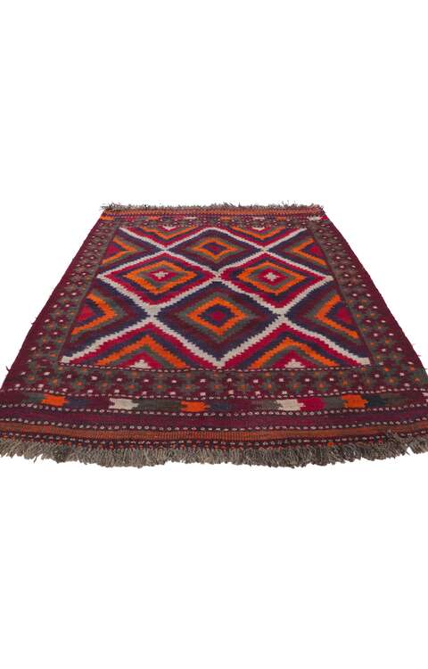 4 x 6 Vintage Persian Shiraz Kilim Rug 61094