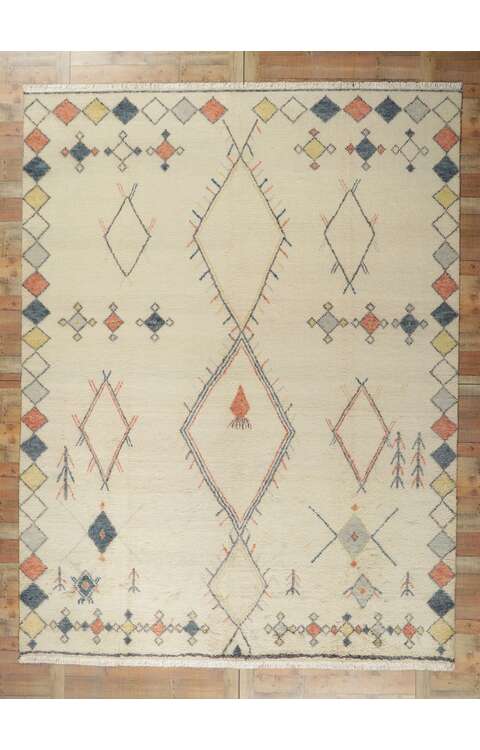 10 x 13 Contemporary Moroccan Area Rug 30346