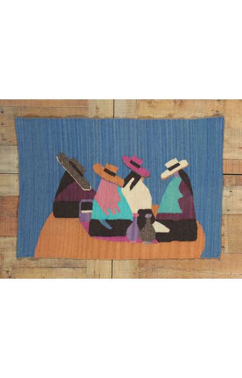 2 x 3 Vintage Ecuadorian Tapestry 78310