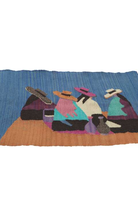 2 x 3 Vintage Ecuadorian Tapestry 78310