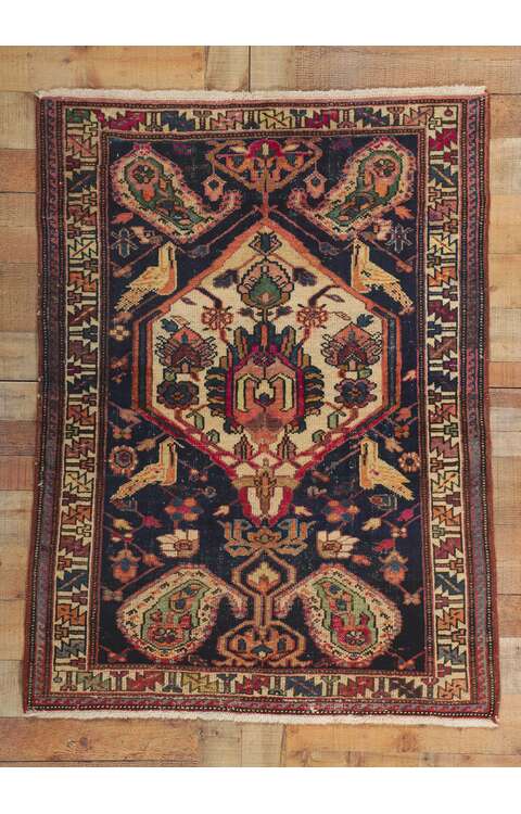 4 x 5 Antique Persian Bakhtiari Rug 61120