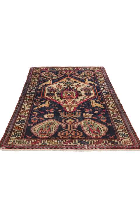 4 x 5 Antique Persian Bakhtiari Rug 61120
