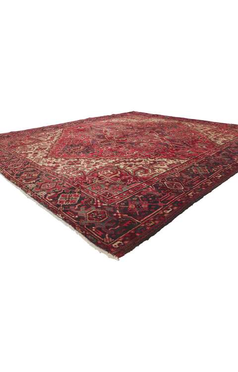 8 x 9 Vintage Persian Heriz Rug 61124