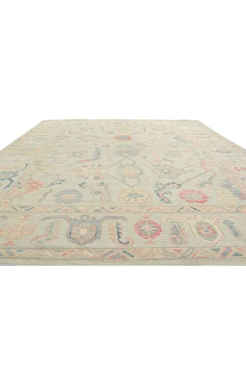 9 x 12 Colorful Oushak Rug 80904 texture