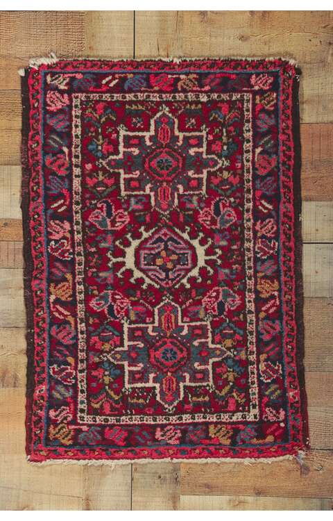 2 x 3 Vintage Persian Heriz Rug 78347