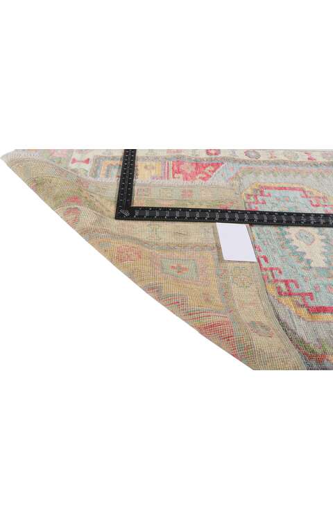 ​3 x 9 Vintage-Inspired Colorful Oushak Runner 80969