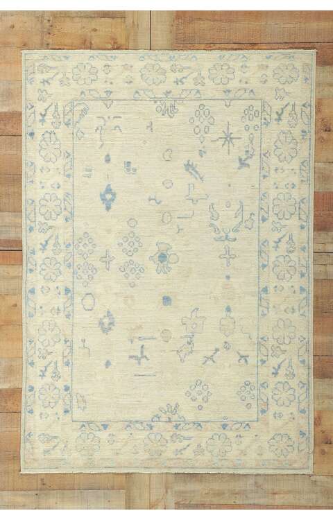 4 x 6 Colorful Pastel Oushak Rug 80882