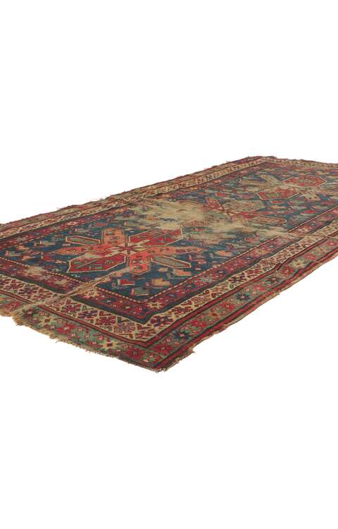 4 x 8 Antique Kazak Runner 78312
