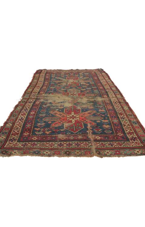 4 x 8 Antique Kazak Runner 78312