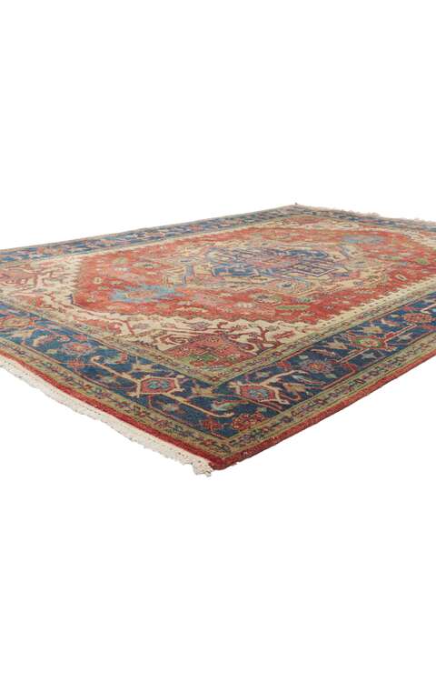 6 x 9 Vintage Indian Heriz Rug 78345