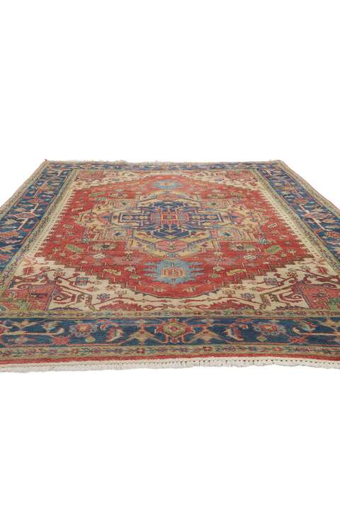 6 x 9 Vintage Indian Heriz Rug 78345