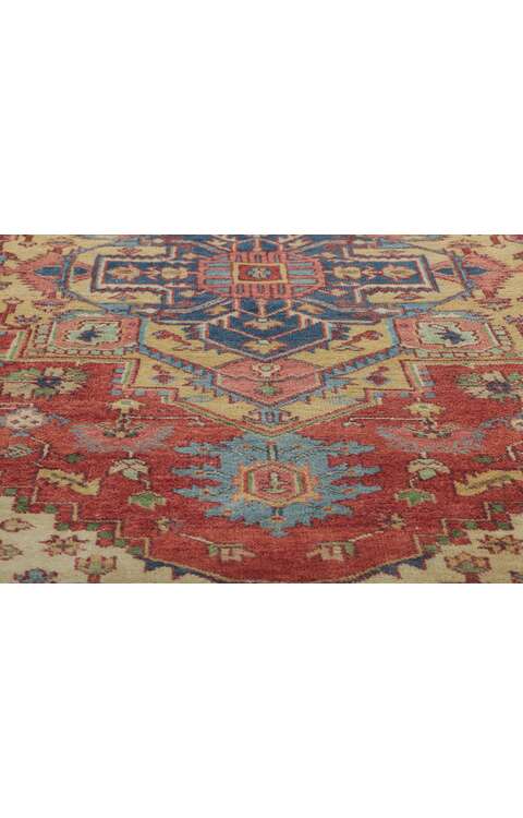 6 x 9 Vintage Indian Heriz Rug 78345