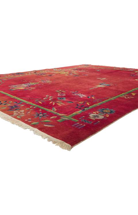 9 x 12 Antique Chinese Art Deco Rug 78314