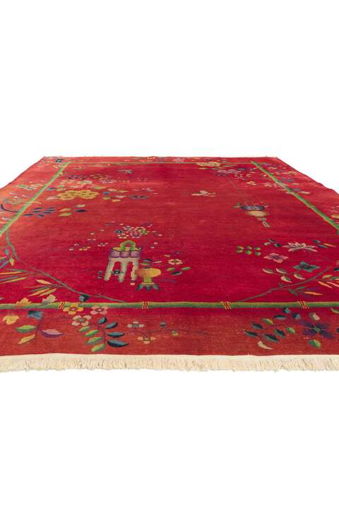 9 x 12 Antique Chinese Art Deco Rug 78314