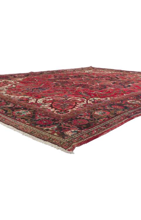 9 x 12 Vintage Persian Heriz Rug 61171