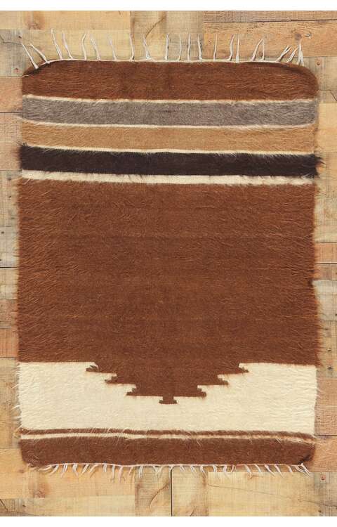 3 x 4 Vintage Turkish Angora Wool Kilim Rug 53850