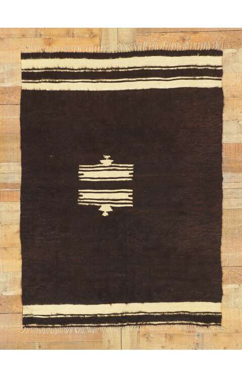 4 x 5 Vintage Turkish Angora Wool Kilim Rug 53838