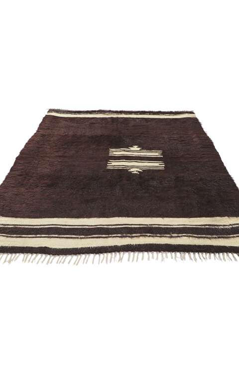 4 x 5 Vintage Turkish Angora Wool Kilim Rug 53838