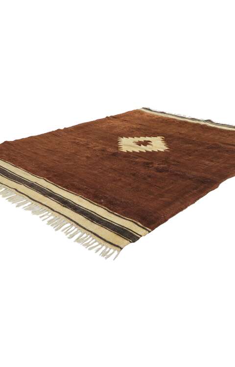 4 x 5 Vintage Turkish Angora Wool Kilim Rug 53853