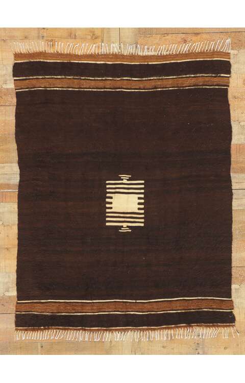 4 x 5 Vintage Turkish Angora Wool Kilim Rug 53854