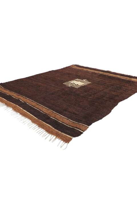 4 x 5 Vintage Turkish Angora Wool Kilim Rug 53854