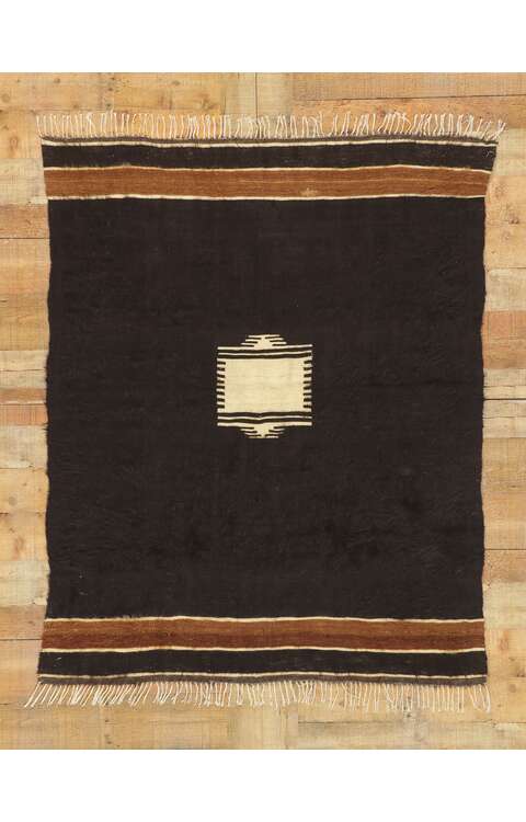 4 x 5 Vintage Turkish Angora Wool Kilim Rug 53855