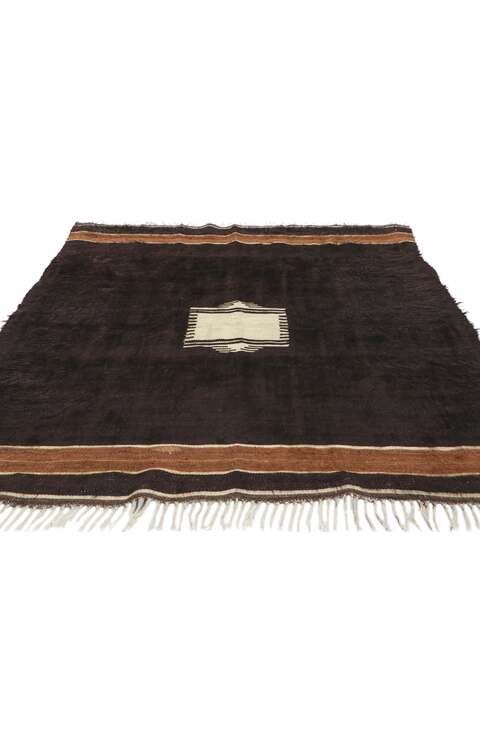 4 x 5 Vintage Turkish Angora Wool Kilim Rug 53855